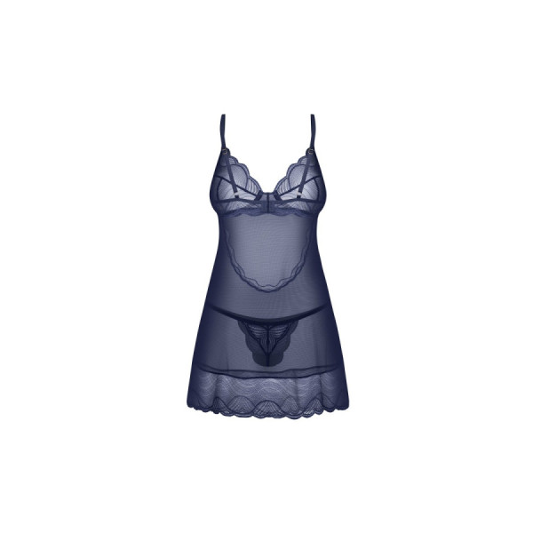 Nightly Blue nuisette et string - Bleu
